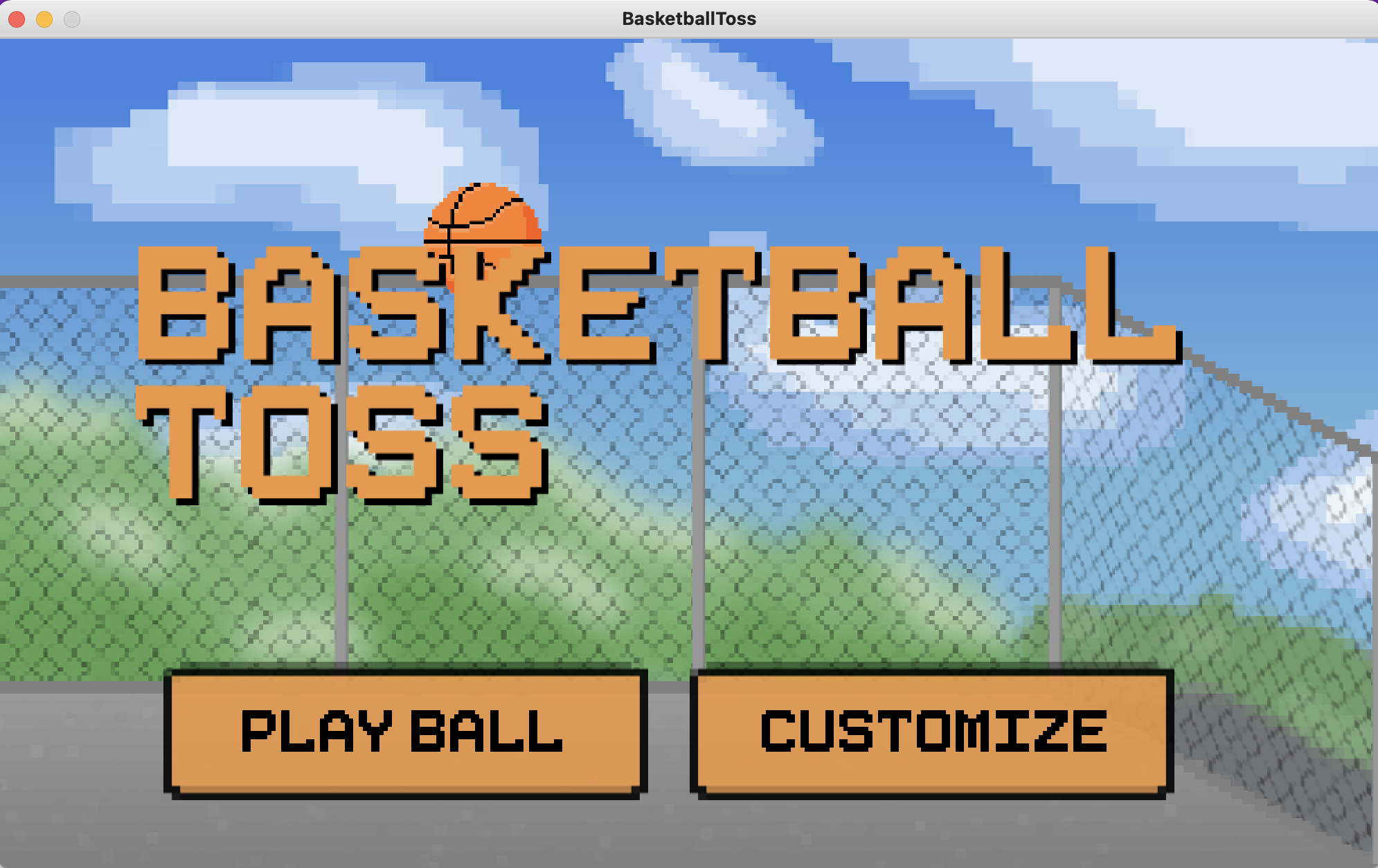 Basketball Toss Menu Screen